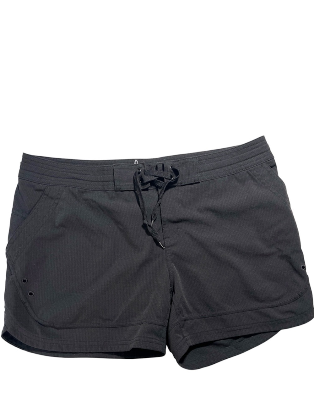 Prana Board Shorts Black Velcro Fly Size Medium
